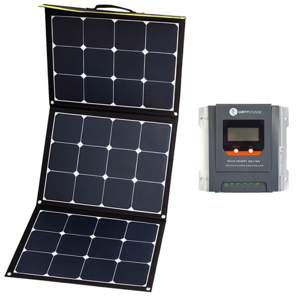 WATTSTUNDE® 120Wp Solartasche mit MPPT Regler